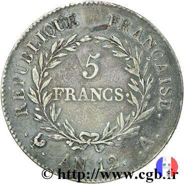 5 franchi Bonaparte 1803-1804 (Parigi)