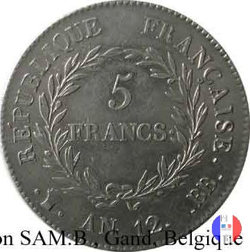 5 franchi Bonaparte 1803-1804 (Strasburgo)