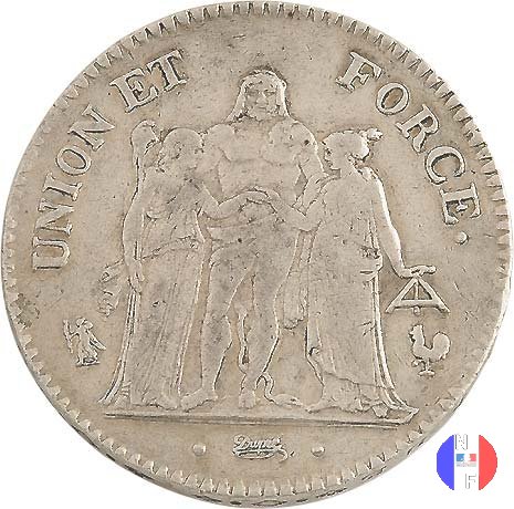 5 franchi Ercole 1802-1803 (Parigi)