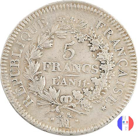 5 franchi Ercole 1802-1803 (Marsiglia)