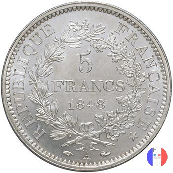 5 franchi Ercole 1848 (Parigi)