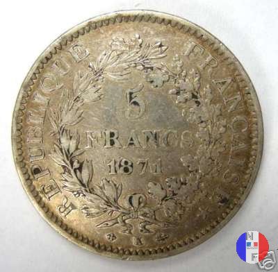 5 franchi Ercole 1871 (Bordeaux)