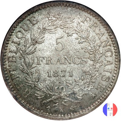 5 franchi Ercole 1871 (Bordeaux)