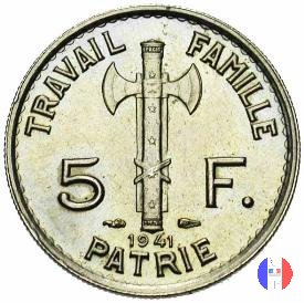 5 franchi Petain 1941 (Parigi)