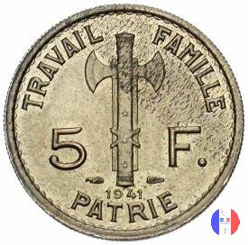 5 franchi Petain 1941 (Parigi)