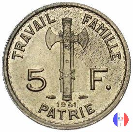 5 franchi Petain 1941 (Parigi)