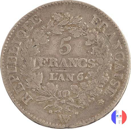 5 franchi 1797-1798 (Lilla)