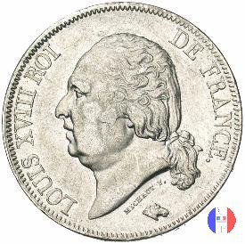 5 franchi 1822 (Parigi)