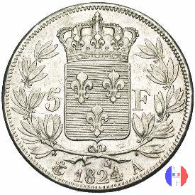 5 franchi 1824 (Parigi)