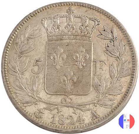 5 franchi 1824 (Parigi)