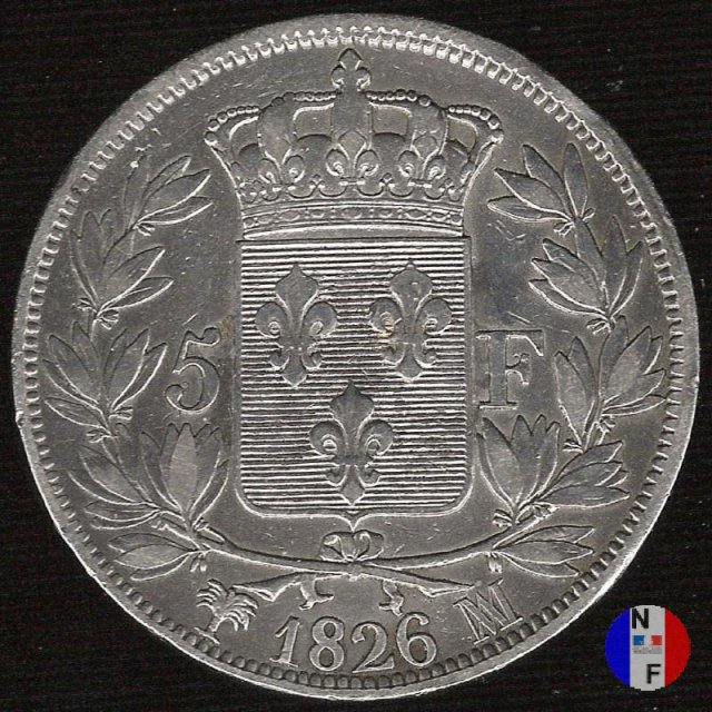 5 franchi 1826 (Marsiglia)