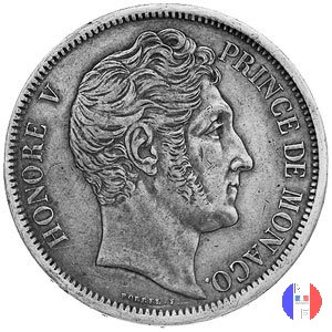 5 franchi 1837 (Montecarlo)