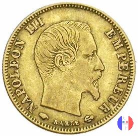 5 franchi oro - testa nuda, grande modulo 1859 (Parigi)