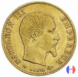 5 franchi oro - testa nuda, grande modulo 1860 (Parigi)