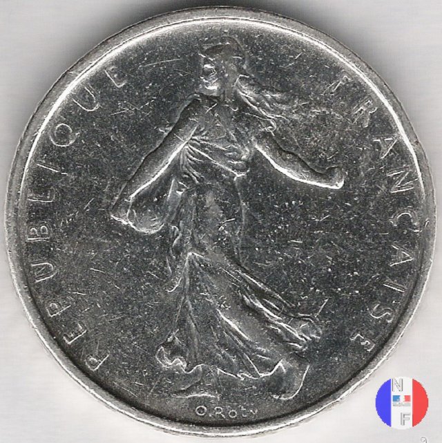 5 franchi seminatrice - argento 1962 (Parigi)