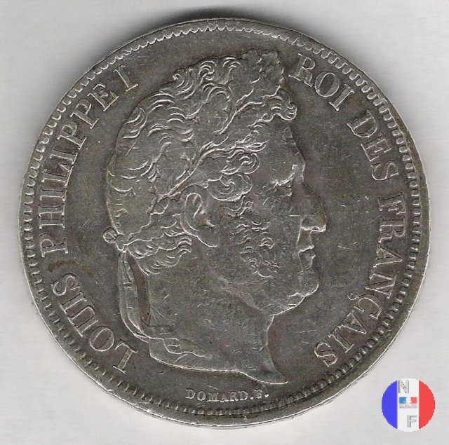 5 franchi - testa coronata 1838 (Marsiglia)