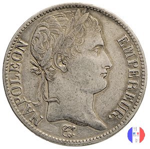 5 franchi - testa laureata, tipo Empire 1811 (Torino)