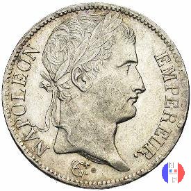 5 franchi - testa laureata, tipo Empire 1811 (Parigi)