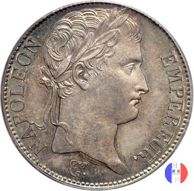 5 franchi - testa laureata, tipo Empire 1811 (Lione)