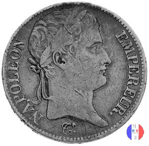 5 franchi - testa laureata, tipo Empire 1812 (Torino)