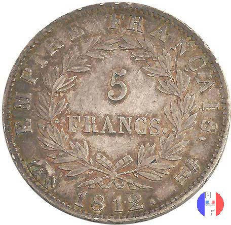 5 franchi - testa laureata, tipo Empire 1812 (Roma)