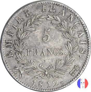 5 franchi - testa laureata, tipo Empire 1812 (Roma)