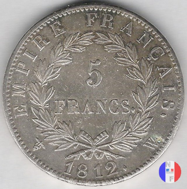 5 franchi - testa laureata, tipo Empire 1812 (Lilla)