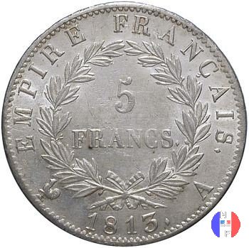 5 franchi - testa laureata, tipo Empire 1813 (Parigi)