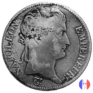 5 franchi - testa laureata, tipo Empire 1813 (Torino)