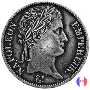 5 franchi - testa laureata, tipo Empire 1813 (Genova)