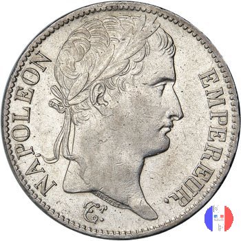 5 franchi - testa laureata, tipo Empire 1813 (Genova)