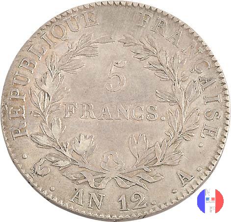 5 franchi - testa nuda 1803-1804 (Parigi)