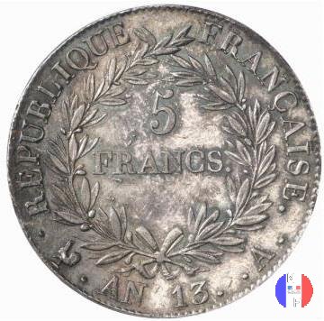 5 franchi - testa nuda 1804-1805 (Parigi)