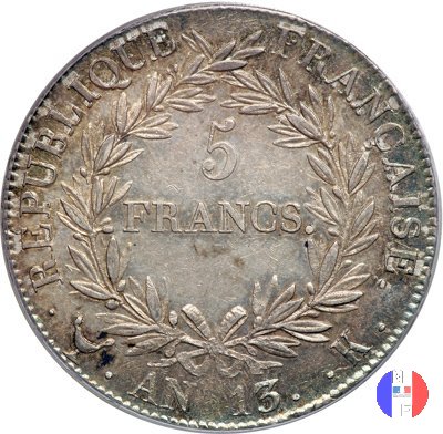 5 franchi - testa nuda 1804-1805 (Bordeaux)