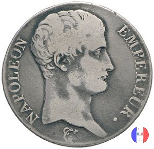 5 franchi - testa nuda 1805 (Torino)