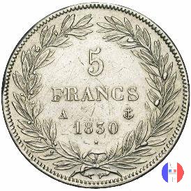 5 franchi - testa nuda 1830 (Parigi)