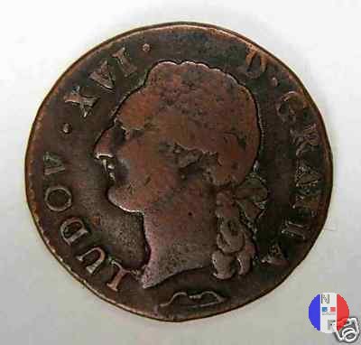 6 deniers (2 liard o 1/2 sol) 1782 (Aix-en-provence)