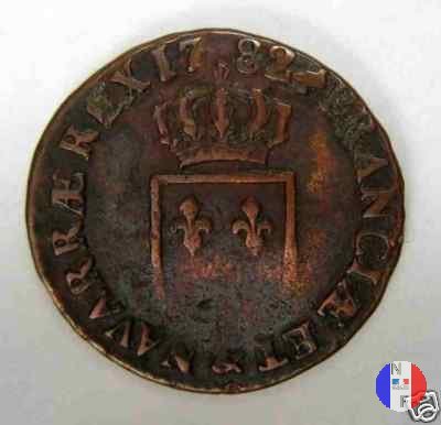 6 deniers (2 liard o 1/2 sol) 1782 (Aix-en-provence)