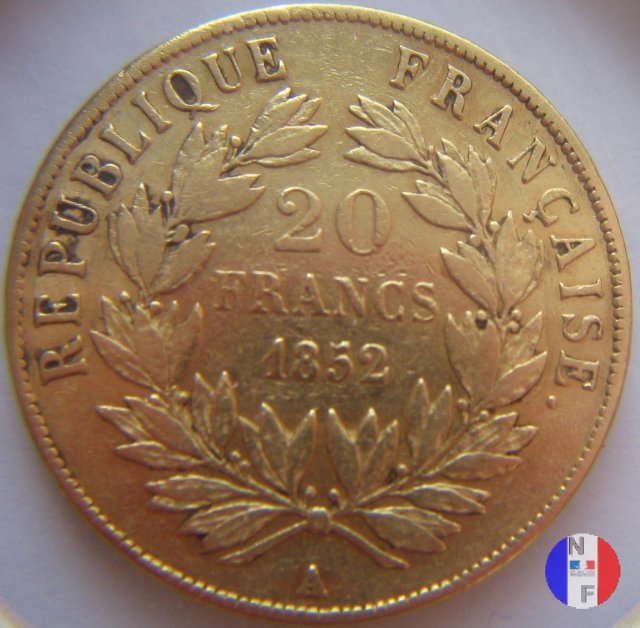 20 franchi Bonaparte 1852 (Parigi)