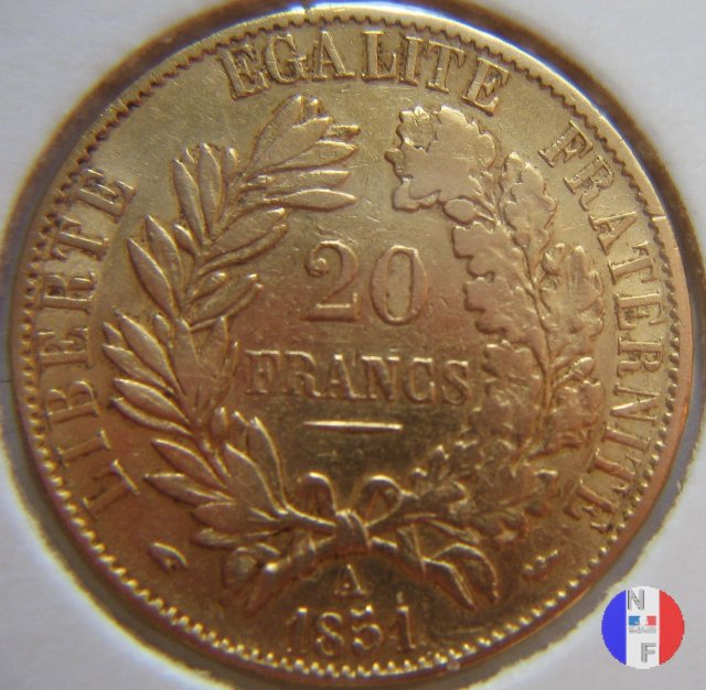 20 franchi Cerere 1851 (Parigi)