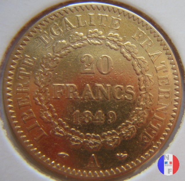 20 franchi Genio 1849 (Parigi)