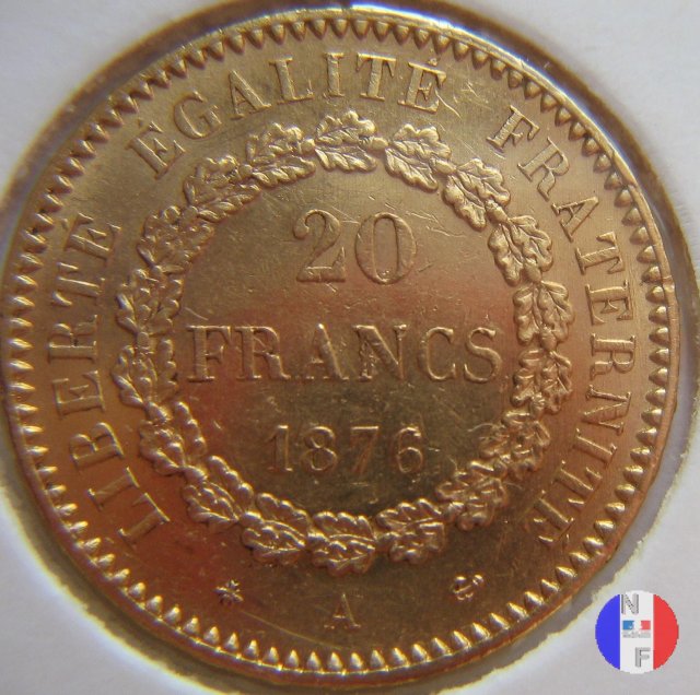 20 franchi Genio 1876 (Parigi)