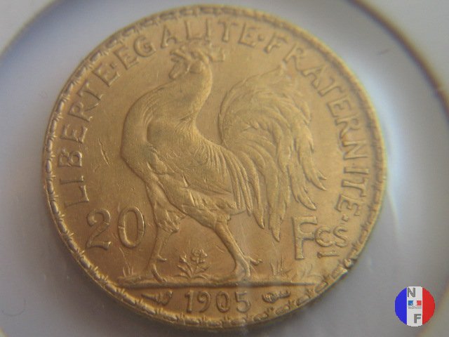 20 franchi gallo 1905 (Parigi)