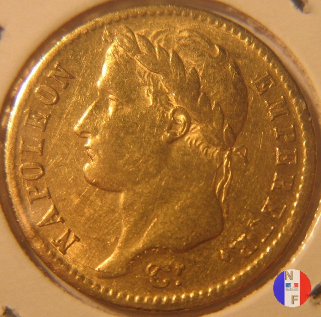 20 franchi - testa laureata, tipo Empire 1811 (Parigi)