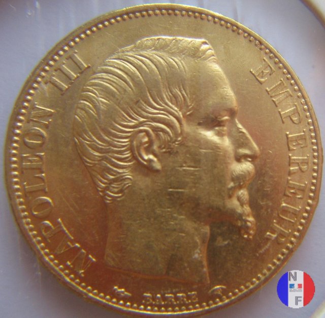 20 franchi - testa nuda 1854 (Parigi)