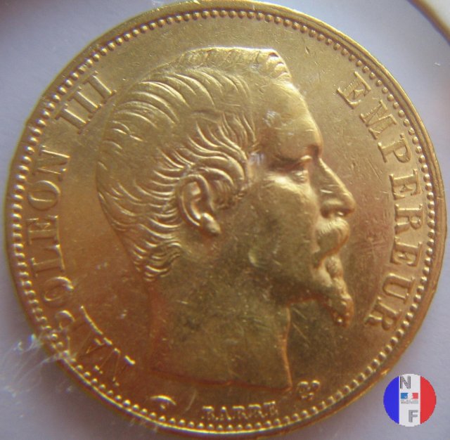 20 franchi - testa nuda 1856 (Parigi)