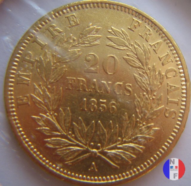 20 franchi - testa nuda 1856 (Parigi)