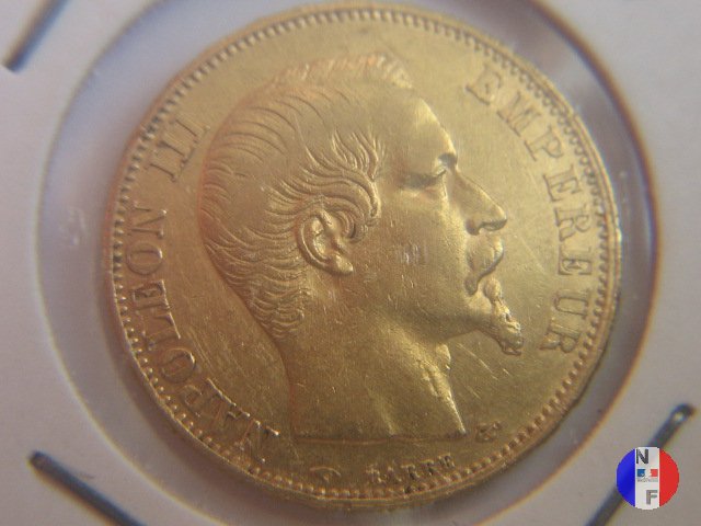 20 franchi - testa nuda 1857 (Parigi)