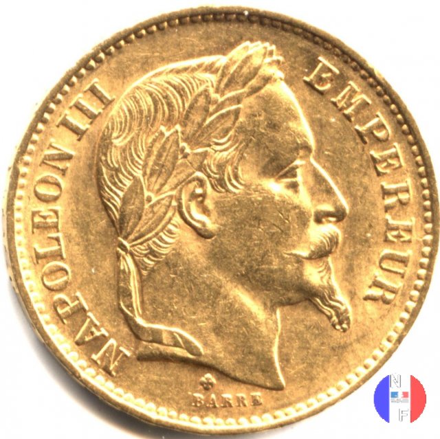 20 franchi - testa laureata 1870 (Strasburgo)