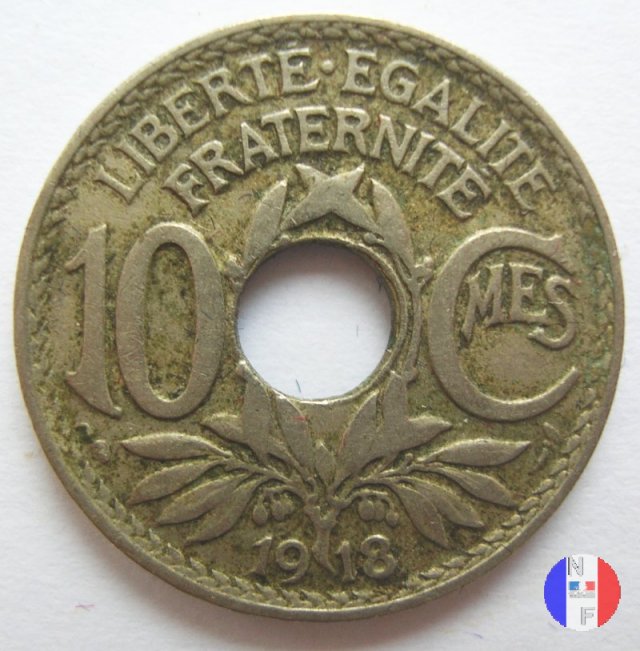 10 centesimi Lindauer 1918 (Parigi)